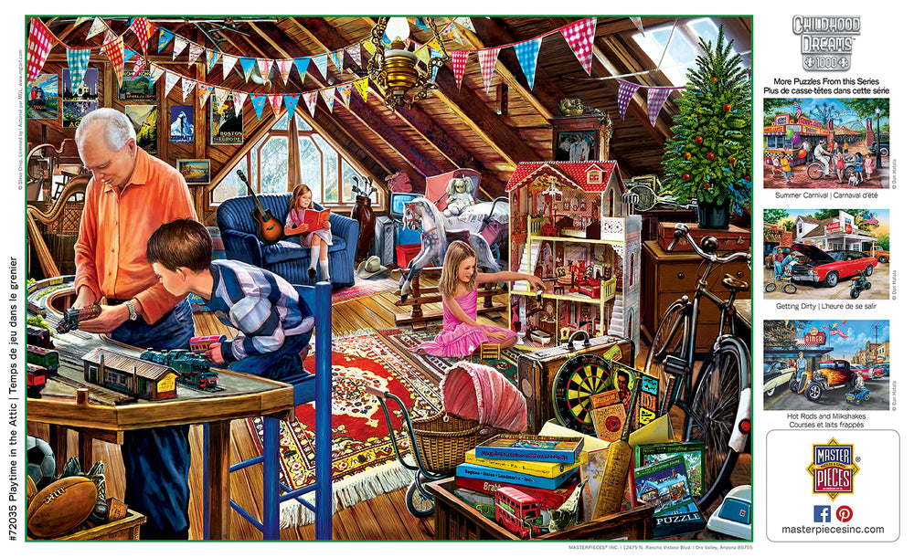 Puzzle Masterpieces: 1000 Piece Childhood Dreams - Playtime in the Attic