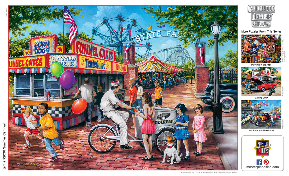 Puzzle Masterpieces: 1000 Piece Childhood Dreams - Summer Carnival