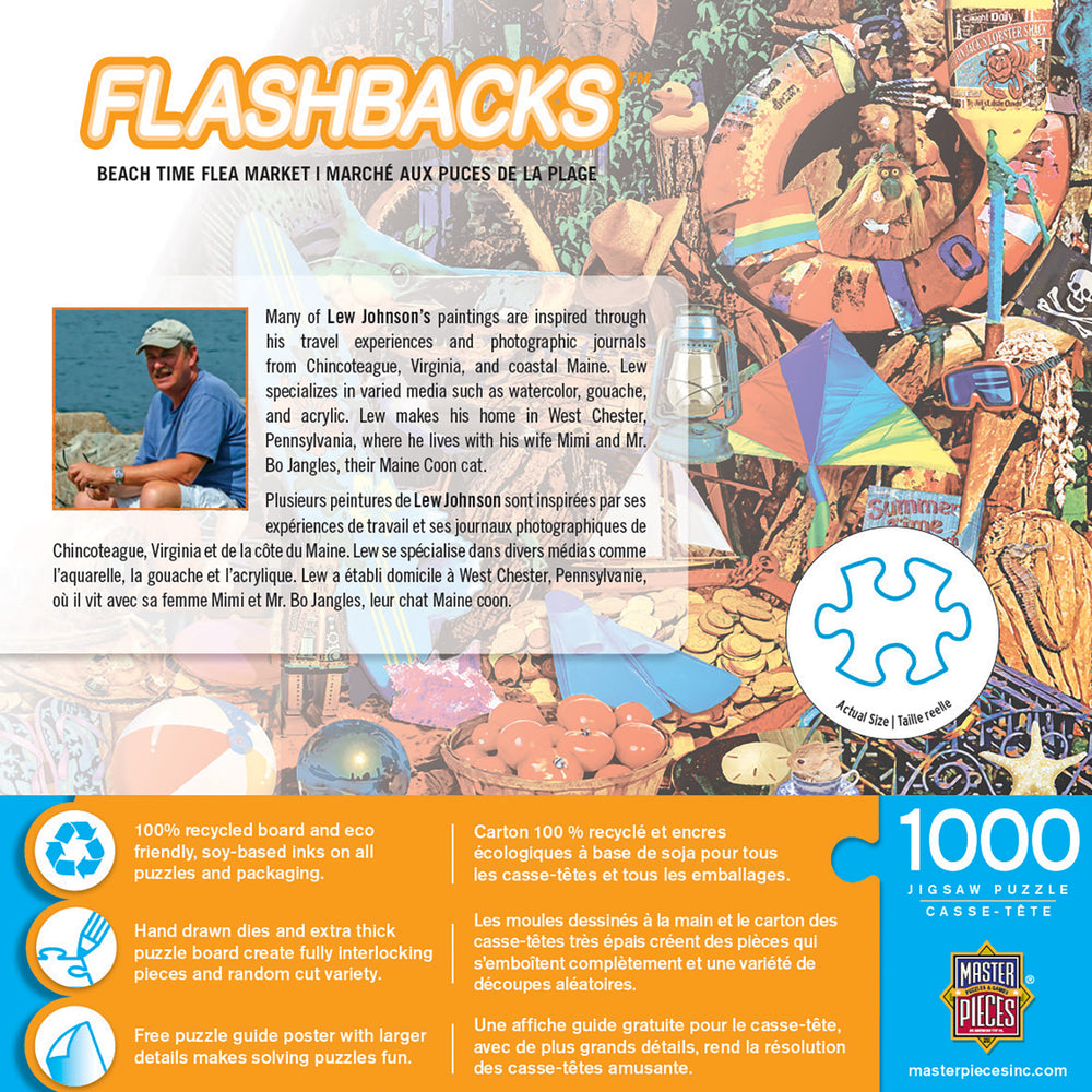 Puzzle Masterpieces: 1000 Piece Flashbacks - Beach Time Flea Market
