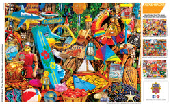 Puzzle Masterpieces: 1000 Piece Flashbacks - Beach Time Flea Market