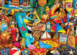 Puzzle Masterpieces: 1000 Piece Flashbacks - Beach Time Flea Market