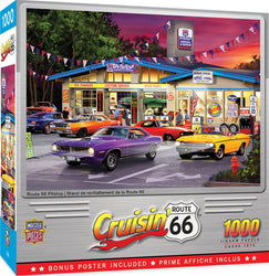 Puzzle Masterpieces: 1000 Piece Cruisin‘ Rt66 - Route 66 Pitstop