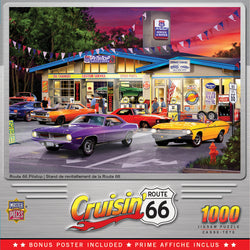 Puzzle Masterpieces: 1000 Piece Cruisin‘ Rt66 - Route 66 Pitstop