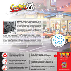 Puzzle Masterpieces: 1000 Piece Cruisin‘ Rt66 - Route 66 Pitstop
