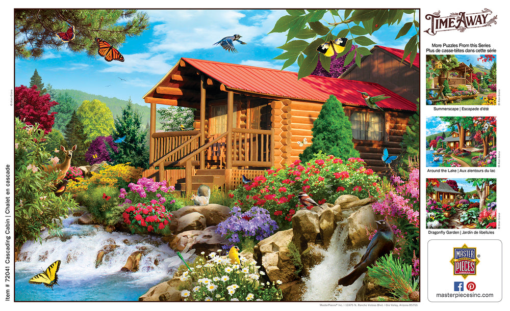 Puzzle Masterpieces: 1000 Piece Time Away - Cascading Cabin
