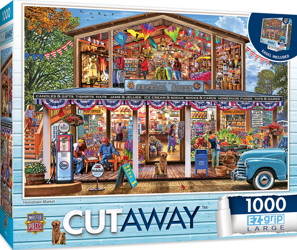 Puzzle Masterpieces: 1000 Piece EZGrip Cut-Aways - Hometown Market