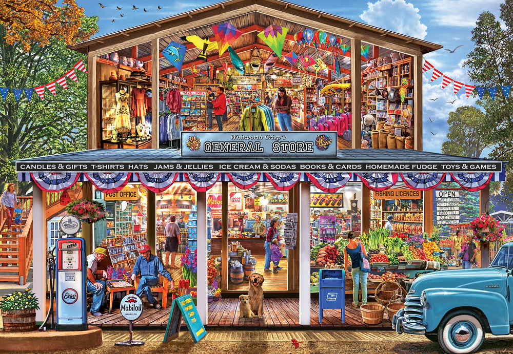 Puzzle Masterpieces: 1000 Piece EZGrip Cut-Aways - Hometown Market