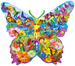 Puzzle Masterpieces: 1000 Piece Shaped Countours - Butterfly Surprise
