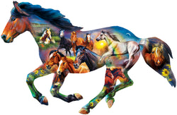 Puzzle Masterpieces: 1000 Piece Shaped Countours - Wild Horse