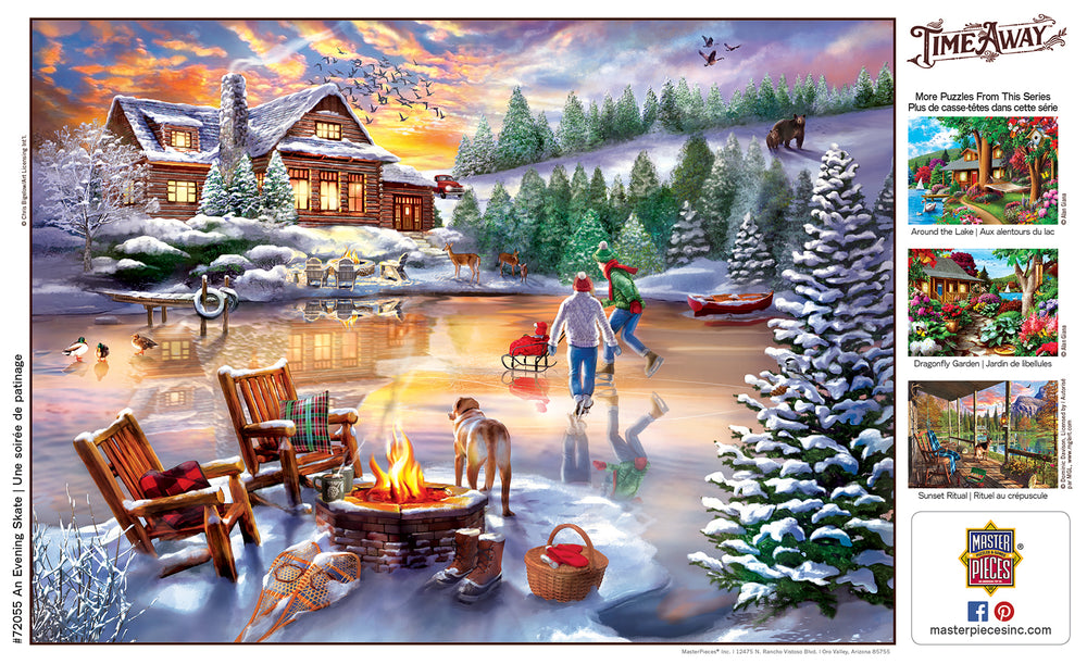 Puzzle Masterpieces: 1000 Piece Time Away - An Evening Skate