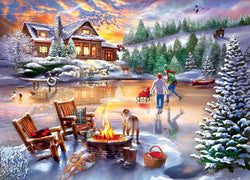 Puzzle Masterpieces: 1000 Piece Time Away - An Evening Skate