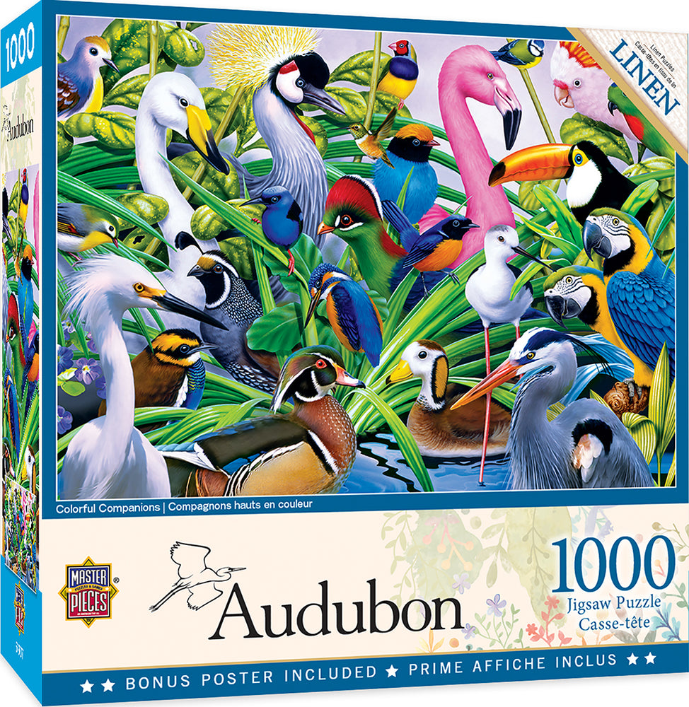 Puzzle Masterpieces: 1000 Piece Audubon - Colorful Companions