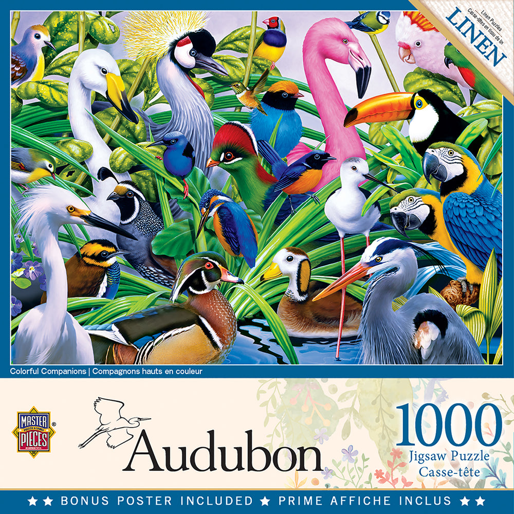 Puzzle Masterpieces: 1000 Piece Audubon - Colorful Companions