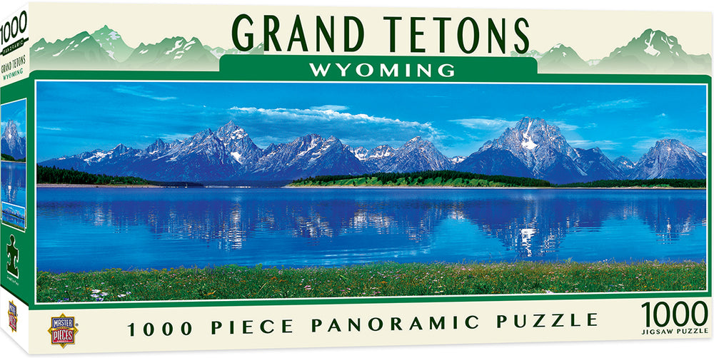 Puzzle Masterpieces: 1000 Piece Panoramic American Vistas - Grand Tetons