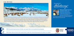 Puzzle Masterpieces: 1000 Piece Panoramic American Vistas - Elk Refuge