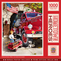 Puzzle Masterpieces: 1000 Piece Hometown Heroes - Firehouse Dreams