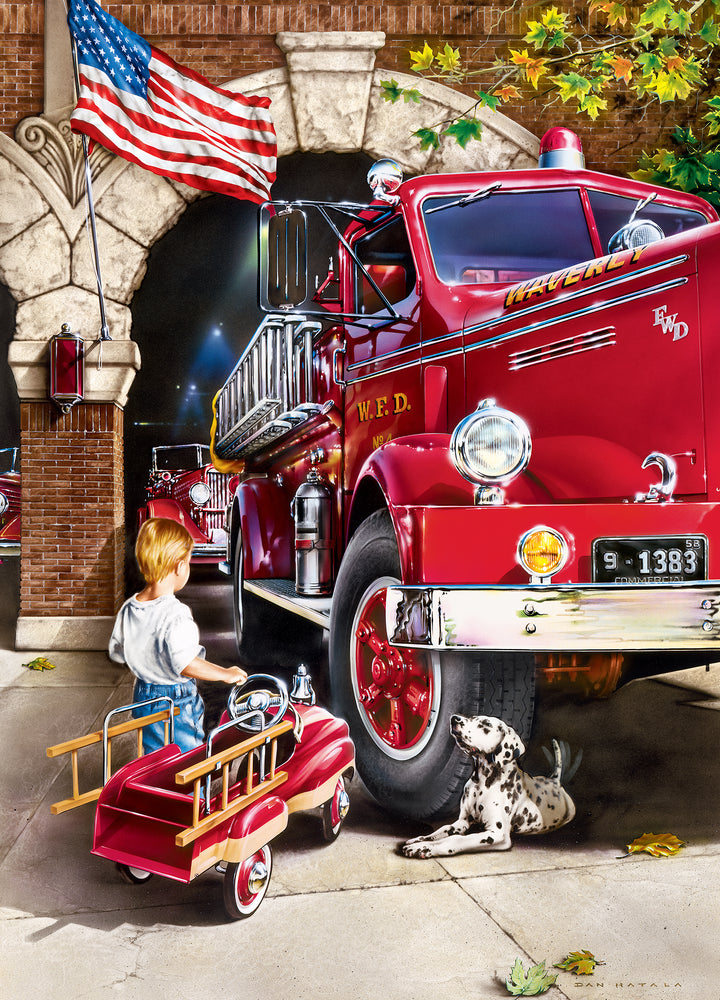 Puzzle Masterpieces: 1000 Piece Hometown Heroes - Firehouse Dreams