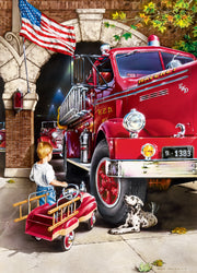 Puzzle Masterpieces: 1000 Piece Hometown Heroes - Firehouse Dreams