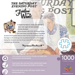 Puzzle Masterpieces: 1000 Piece Saturday Evening Post - Freedom from Want