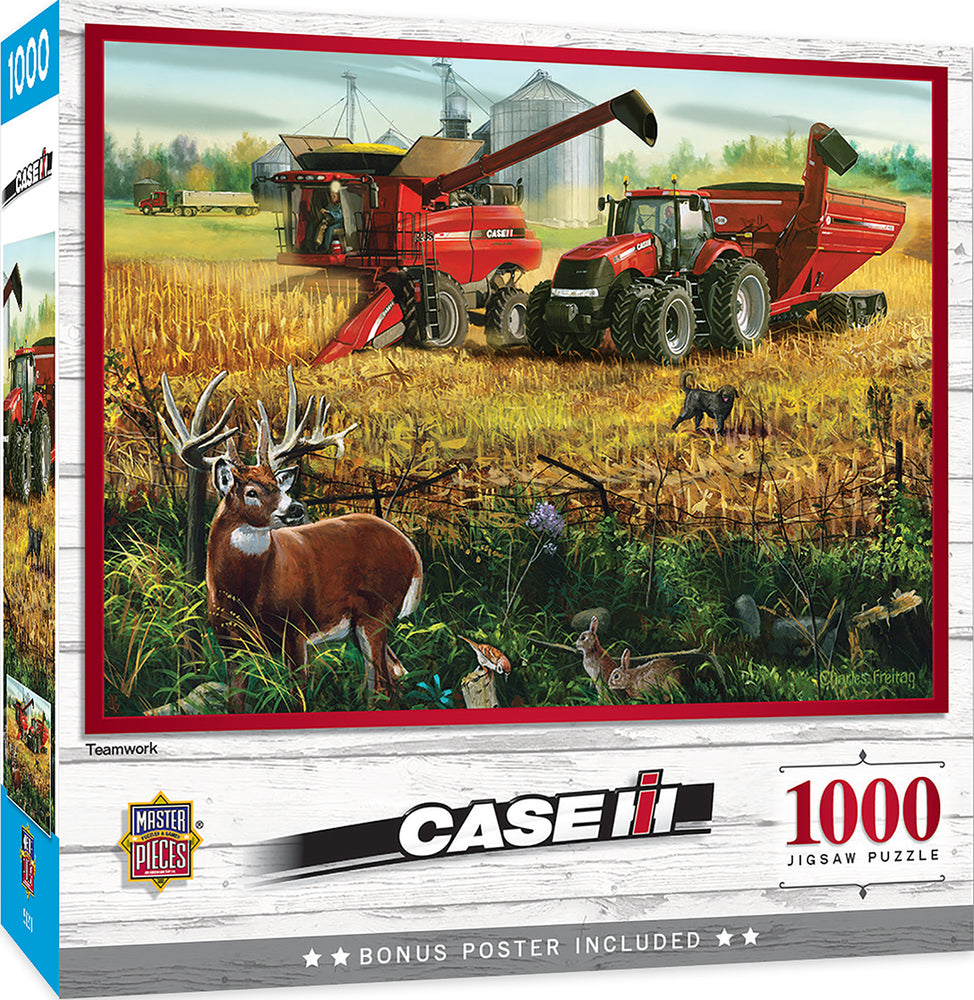 Puzzle Masterpieces: 1000 Piece Farmall Case IH - Teamwork