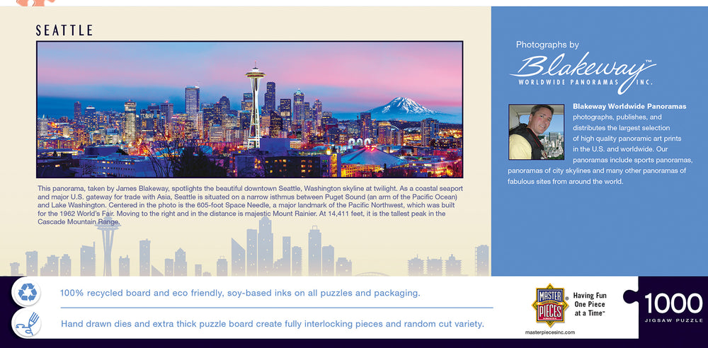 Puzzle Masterpieces: 1000 Piece Panoramic American Vistas - Seattle