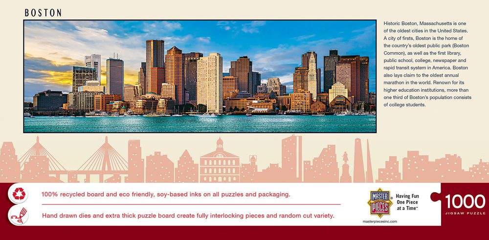 Puzzle Masterpieces: 1000 Piece Panoramic American Vistas - Boston