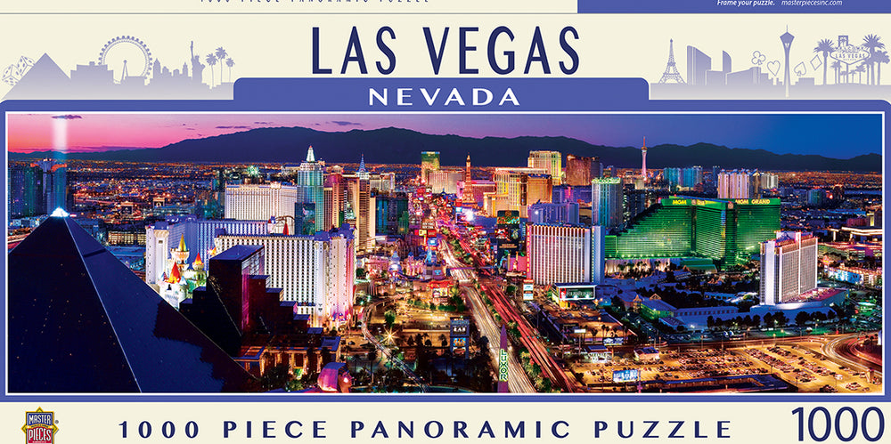 Puzzle Masterpieces: 1000 Piece Panoramic American Vistas - Las Vegas