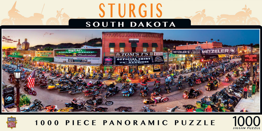 Puzzle Masterpieces: 1000 Piece Panoramic American Vistas - Sturgis