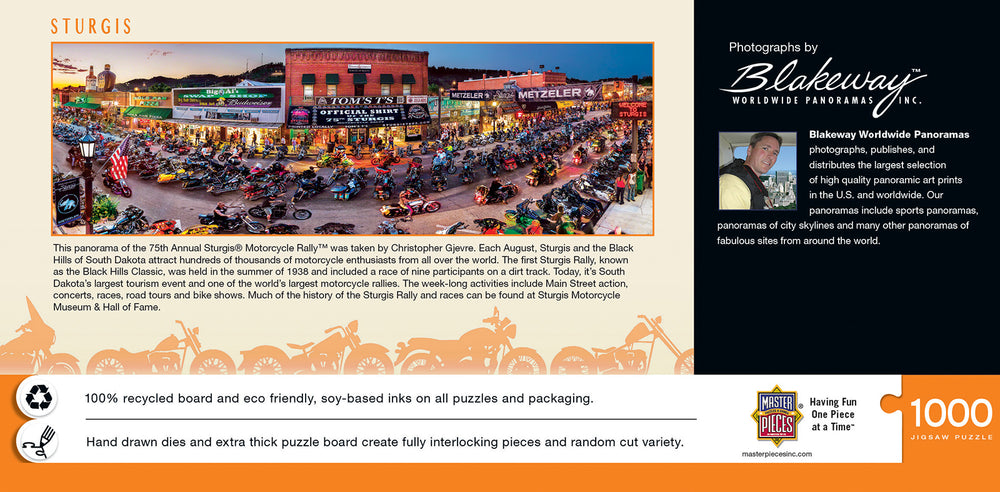 Puzzle Masterpieces: 1000 Piece Panoramic American Vistas - Sturgis