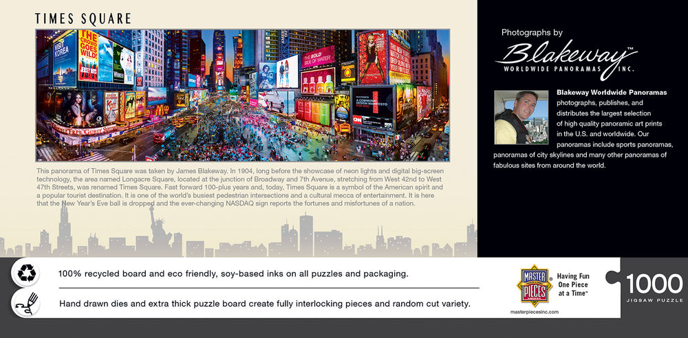 Puzzle Masterpieces: 1000 Piece Panoramic American Vistas - Times Square