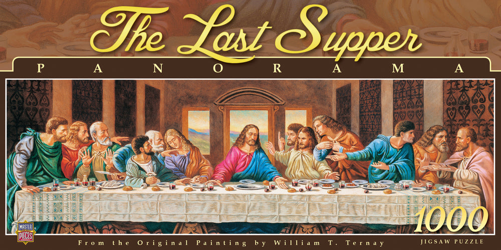 Puzzle Masterpieces: 1000 Piece Panoramic Inspirational - Last Supper