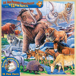 Puzzle Masterpieces:   48 Piece Wood Fun Facts - Ice Age Friends