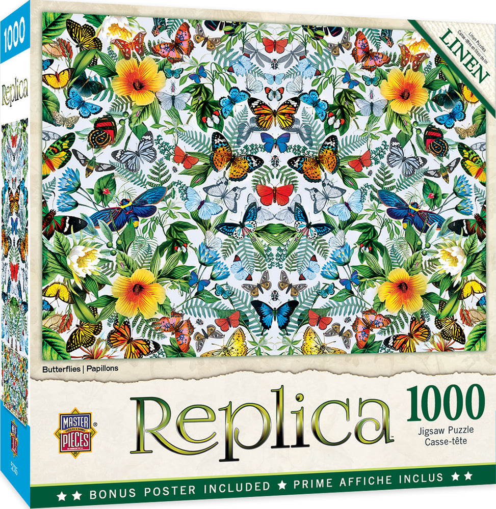 Puzzle Masterpieces: 1000 Piece Replica - Butterflies