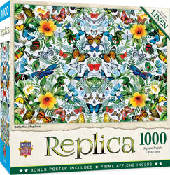 Puzzle Masterpieces: 1000 Piece Replica - Butterflies