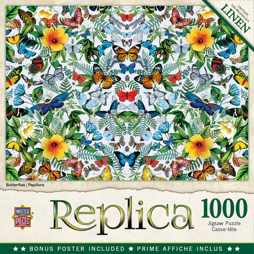 Puzzle Masterpieces: 1000 Piece Replica - Butterflies