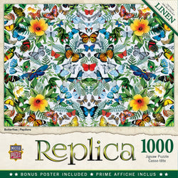 Puzzle Masterpieces: 1000 Piece Replica - Butterflies