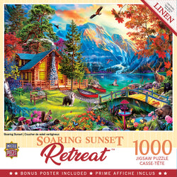 Puzzle Masterpieces: 1000 Piece Retreat - Soaring Sunset