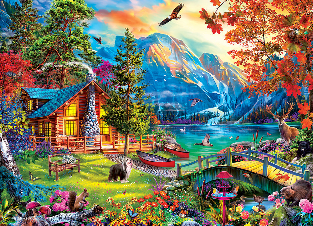 Puzzle Masterpieces: 1000 Piece Retreat - Soaring Sunset