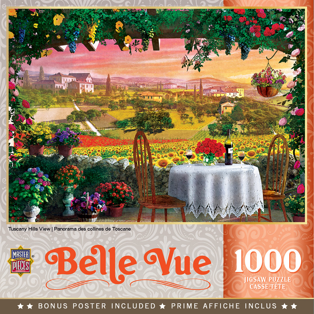 Puzzle Masterpieces: 1000 Piece Belle Vue - Tuscany Hills View