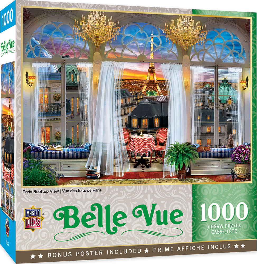 Puzzle Masterpieces: 1000 Piece Belle Vue - Paris Rooftop View