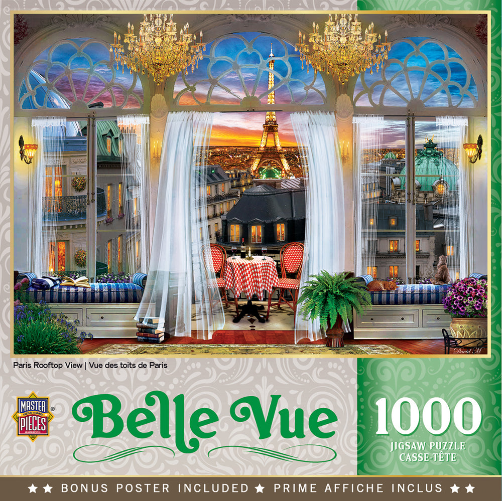 Puzzle Masterpieces: 1000 Piece Belle Vue - Paris Rooftop View