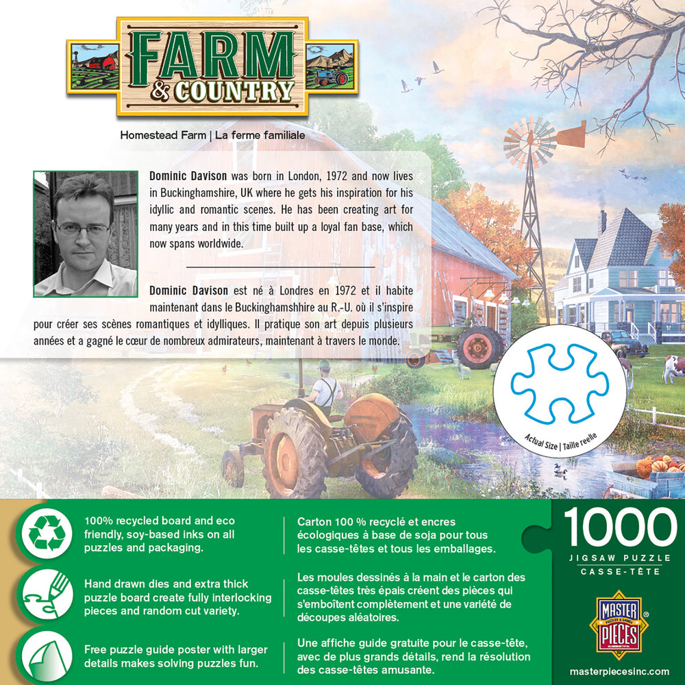 Puzzle Masterpieces: 1000 Piece Farm & Country - Homestead Farm