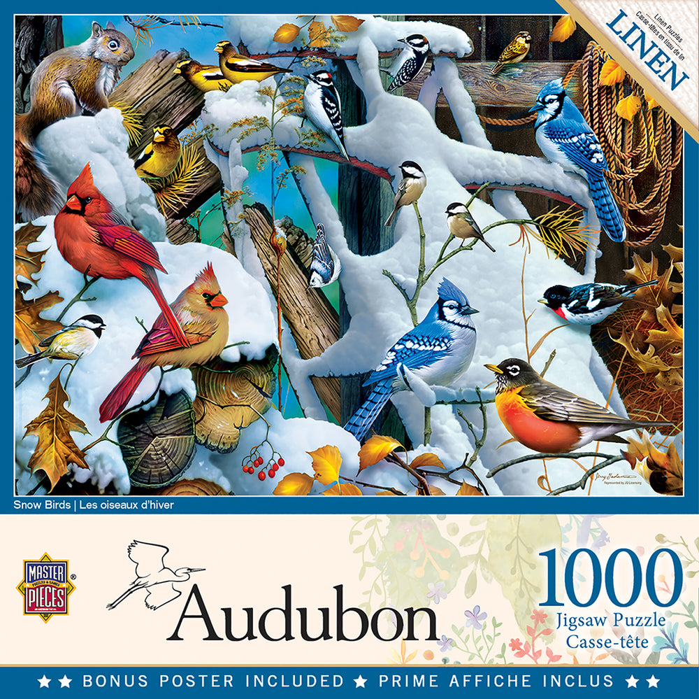 Puzzle Masterpieces: 1000 Piece Audubon - Snow Birds
