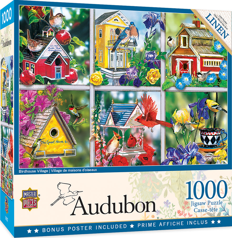 Puzzle Masterpieces: 1000 Piece Audubon - Birdhouse Village