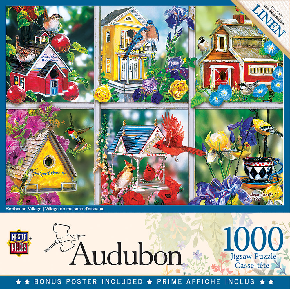 Puzzle Masterpieces: 1000 Piece Audubon - Birdhouse Village