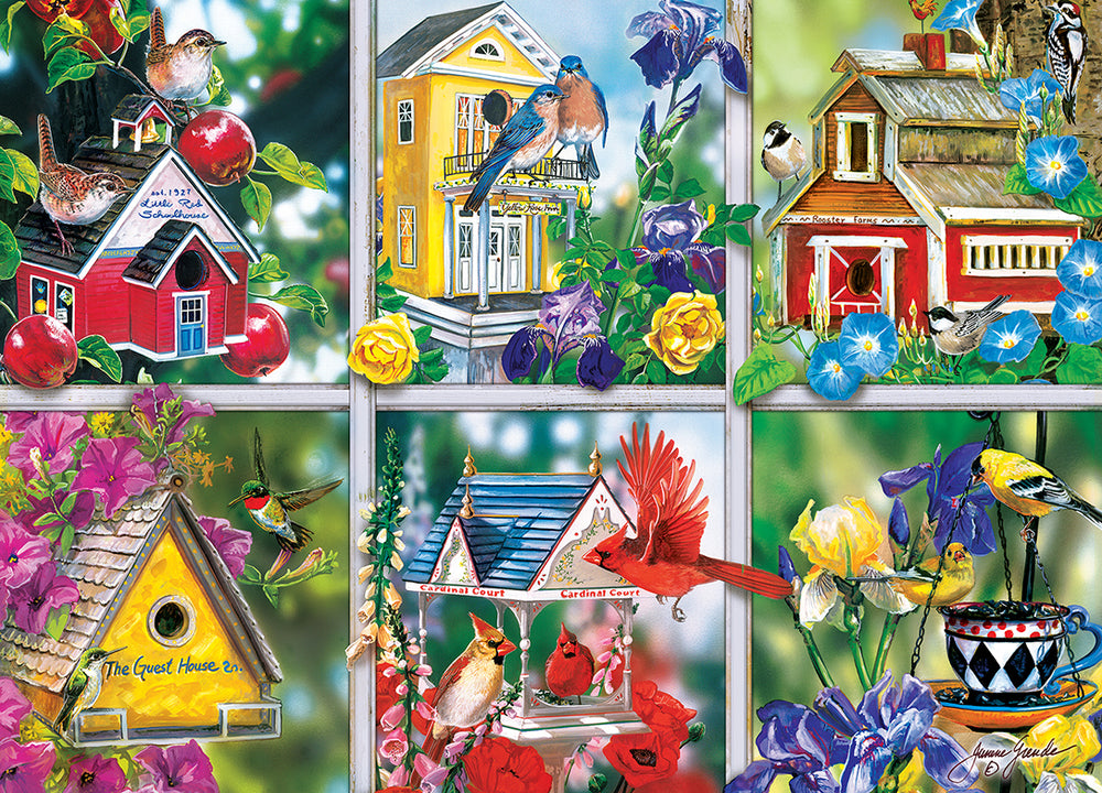 Puzzle Masterpieces: 1000 Piece Audubon - Birdhouse Village