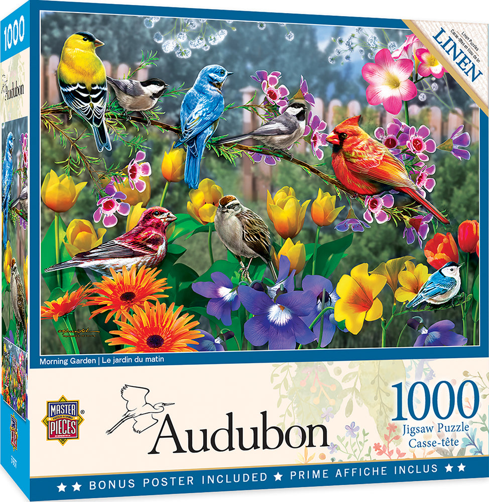 Puzzle Masterpieces: 1000 Piece Audubon - Morning Garden