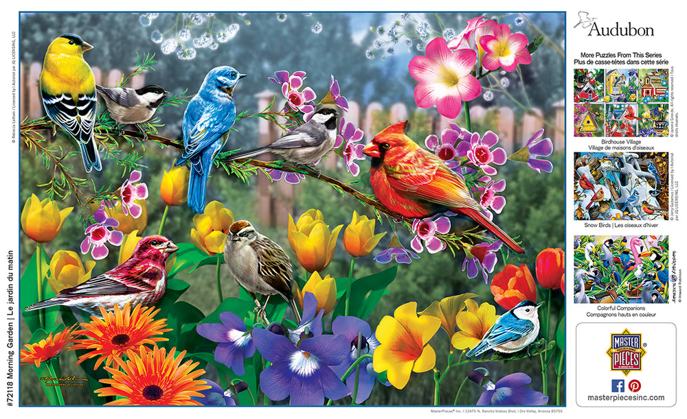 Puzzle Masterpieces: 1000 Piece Audubon - Morning Garden