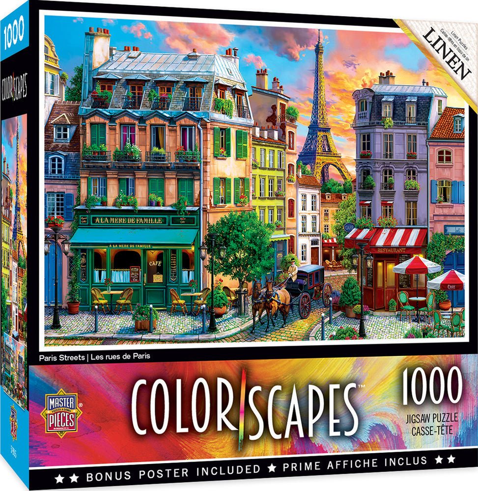 Puzzle Masterpieces: 1000 Piece Colorscapes - Paris Streets
