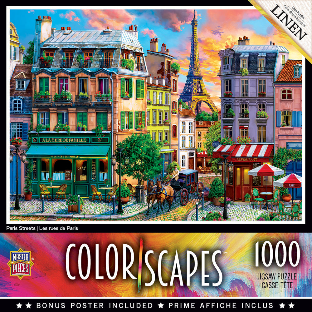 Puzzle Masterpieces: 1000 Piece Colorscapes - Paris Streets